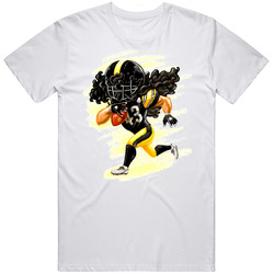 Troy Polamalu Pittsburgh Football Retro Graphic Unisex Cotton White Classic T Shirt