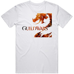 Guild Wars 2 Video Game Logo Retro Graphic Unisex Cotton White Classic T Shirt