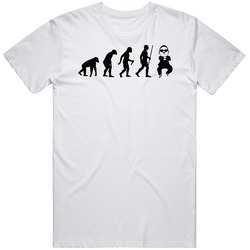 Funny Evolution of Oppa Gangnam Style T Shirt by Brother Adam Retro Graphic Unisex Cotton White Classic T Shirt