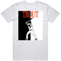 Mike Trout Baseball Retro Graphic Unisex Cotton White Classic T Shirt