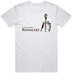 Christiano Ronaldo Portugal Euro 2012 Soccer Retro Graphic Unisex Cotton White Classic T Shirt