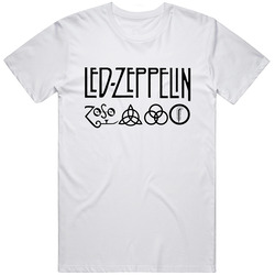 Led White Retro Graphic Unisex Cotton White Classic T Shirt