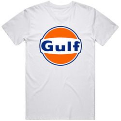 Gulf Oil White Retro Graphic Unisex Cotton White Classic T Shirt