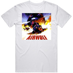 Air Wolf Retro Graphic Unisex Cotton White Classic T Shirt
