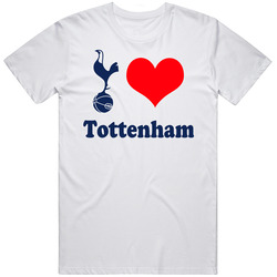 I Love Tottenham Hotspur Soccer Retro Graphic Unisex Cotton White Classic T Shirt