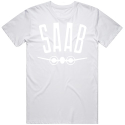 Retro Saab Logo Old School White Retro Graphic Unisex Cotton White Classic T Shirt