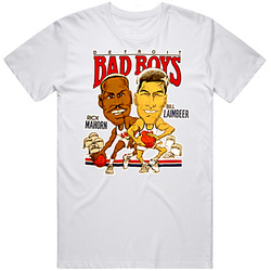 Bill Laimbeer Retro Basketball Caricature Retro Graphic Unisex Cotton White Classic T Shirt