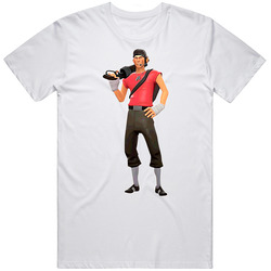 Team Fortress 2 Scout Retro Graphic Unisex Cotton White Classic T Shirt