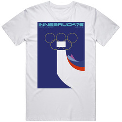 Innsbruck 1976 Winter Olympics Retro Graphic Unisex Cotton White Classic T Shirt