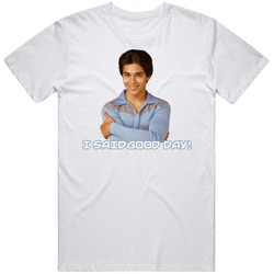 That 70's Show Fez I Say Good Day Retro Graphic Unisex Cotton White Classic T Shirt