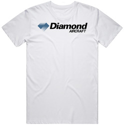 Diamond Aircraft Logo Large Retro Graphic Unisex Cotton White Classic T Shirt
