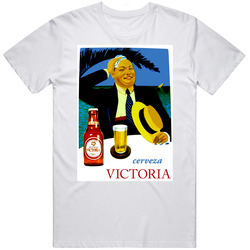Cerveza Victoria Beer Retro Graphic Unisex Cotton White Classic T Shirt