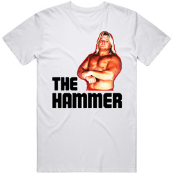 Greg The Hammer Valentine 80's Wrestling Retro Graphic Unisex Cotton White Classic T Shirt