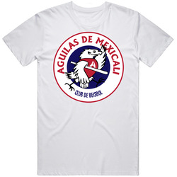 Aguilas De Mexicali Mexican Baseball Retro Graphic Unisex Cotton White Classic T Shirt