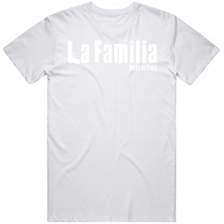 La Familia Made in Italy Sopranos Hip Hop Italian Retro Graphic Unisex Cotton White Classic T Shirt