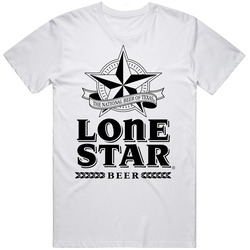 Lone Star Beer Daryl Retro Graphic Unisex Cotton White Classic T Shirt