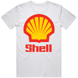 Shell Retro Graphic Unisex Cotton White Classic T Shirt