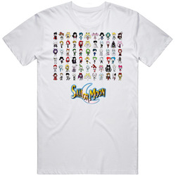 Sailor Moon Manga Anime Retro Graphic Unisex Cotton White Classic T Shirt
