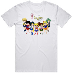Sailor Moon Manga Anime Retro Graphic Unisex Cotton White Classic T Shirt