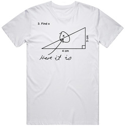 Find X Math Equation Funny Retro Graphic Unisex Cotton White Classic T Shirt