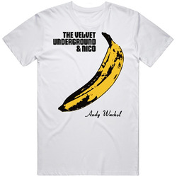 Andy Warhol Velvet Underground Retro Graphic Unisex Cotton White Classic T Shirt