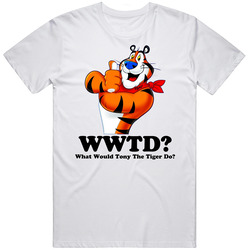 What Would Tony The Tiger Do Retro Graphic Unisex Cotton White Classic T Shirt