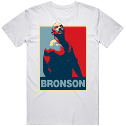 Bronson Retro Graphic Unisex Cotton White Classic T Shirt