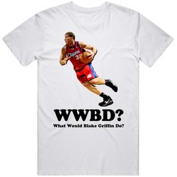Blake Griffin What Would Blake Griffin Do Retro Graphic Unisex Cotton White Classic T Shirt