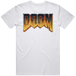 Doom Video Game Classic Shooter Retro Graphic Unisex Cotton White Classic T Shirt