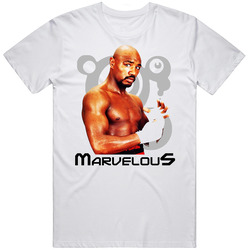 Marvin Hagler Boxing Legend Retro Graphic Unisex Cotton White Classic T Shirt