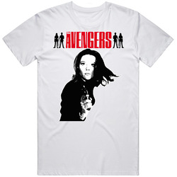 The Avengers Mrs Peel Retro Graphic Unisex Cotton White Classic T Shirt