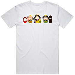 Game Of Thrones Southpark Retro Graphic Unisex Cotton White Classic T Shirt