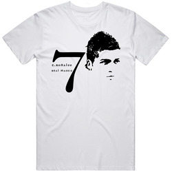 Cristiano Ronaldo Real Madrid Soccer Retro Graphic Unisex Cotton White Classic T Shirt