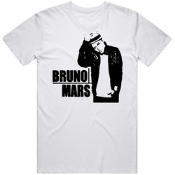 Bruno Mars Retro Graphic Unisex Cotton White Classic T Shirt Bruno Mars Retro Graphic Unisex Cotton White Classic T Shirt