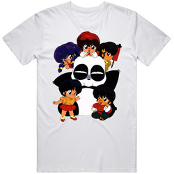 Ranma 1/2 Japanese Anime Retro Graphic Unisex Cotton White Classic T Shirt