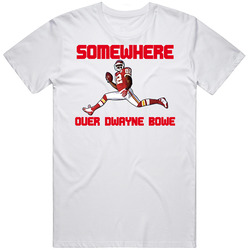 Dwayne Bowe Over The Rainbow Chiefs Retro Graphic Unisex Cotton White Classic T Shirt
