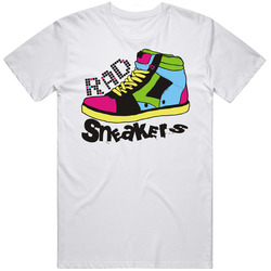 Rad 80s Sneakers Funny Joke Retro Graphic Unisex Cotton White Classic T Shirt
