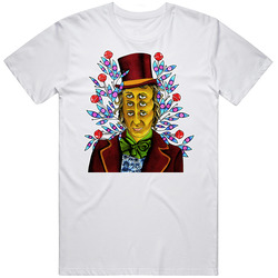 Willy Wonka Retro Graphic Unisex Cotton White Classic T Shirt