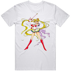 Sailor Moon Magic Wond Retro Graphic Unisex Cotton White Classic T Shirt