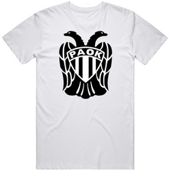 Paok Fc Salonika Retro Graphic Unisex Cotton White Classic T Shirt