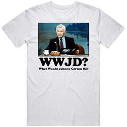 Johnny Carson Show Comedian Retro Graphic Unisex Cotton White Classic T Shirt