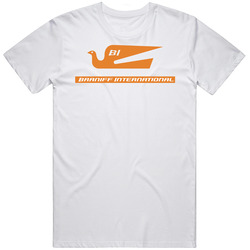 Braniff Airlines Retro Logo White Retro Graphic Unisex Cotton White Classic T Shirt