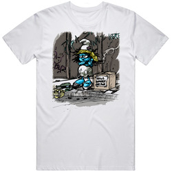 Urban City Smurfette The Smurfs Funny Retro Graphic Unisex Cotton White Classic T Shirt