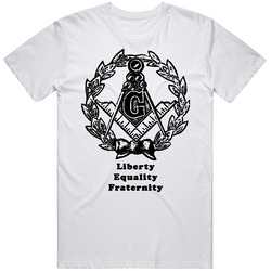 Freemasons Society White Retro Graphic Unisex Cotton White Classic T Shirt