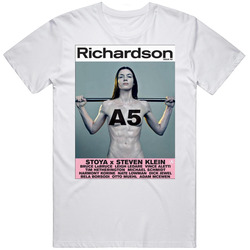 Stoya Richardson Magazine Cover Porn Star Retro Graphic Unisex Cotton White Classic T Shirt
