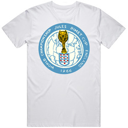 England Jules Rimet Trophy Football World Champions 1966 Retro Graphic Unisex Cotton White Classic T Shirt