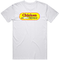 Chicken Express Fast Food Restaurant Distressed Look Retro Graphic Unisex Cotton White Classic T Shirt