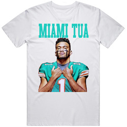 Miami Tua Tagovailoa Dolphins Quarterback Aloha Hawaii Football Retro Graphic Unisex Cotton White Classic T Shirt