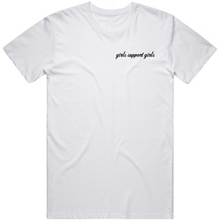 Girls Support Girls Cool Gift Retro Graphic Unisex Cotton White Classic T Shirt