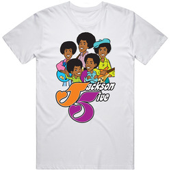 The Jackson 5 Five Retro Graphic Unisex Cotton White Classic T Shirt